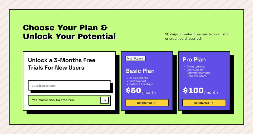 Pricing Tables