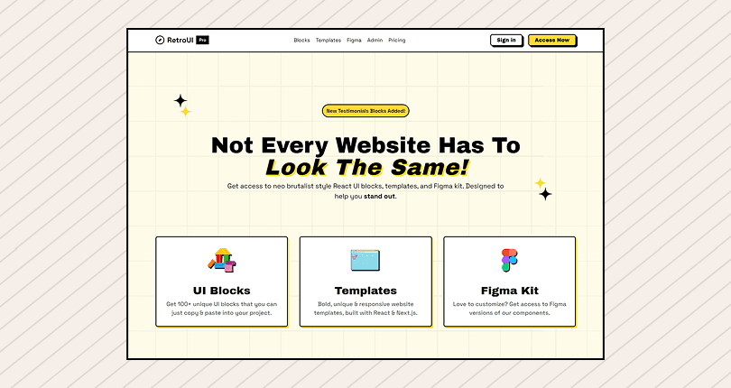 RetroUI Site
