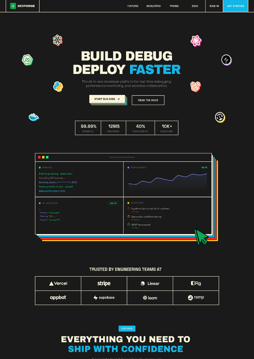 Brutstack | Devtools landing page preview 1