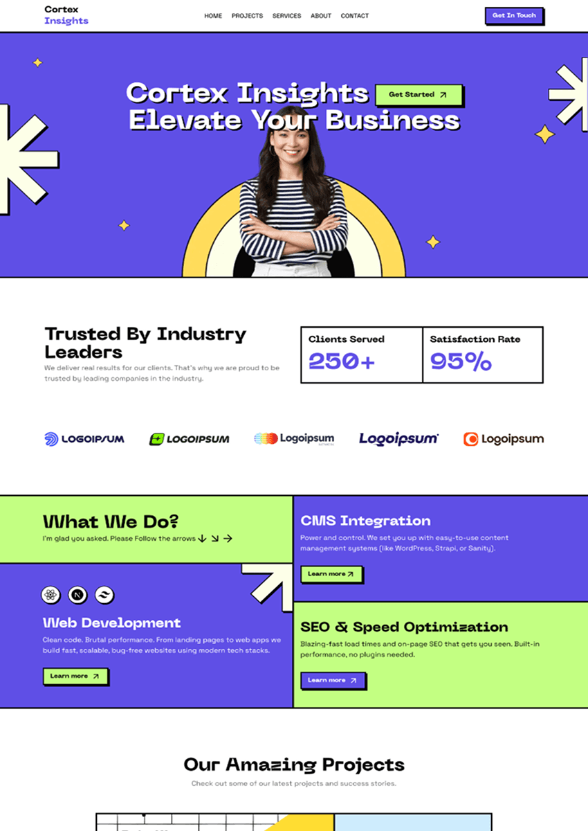 Brut Studio | Agency landing page preview 1