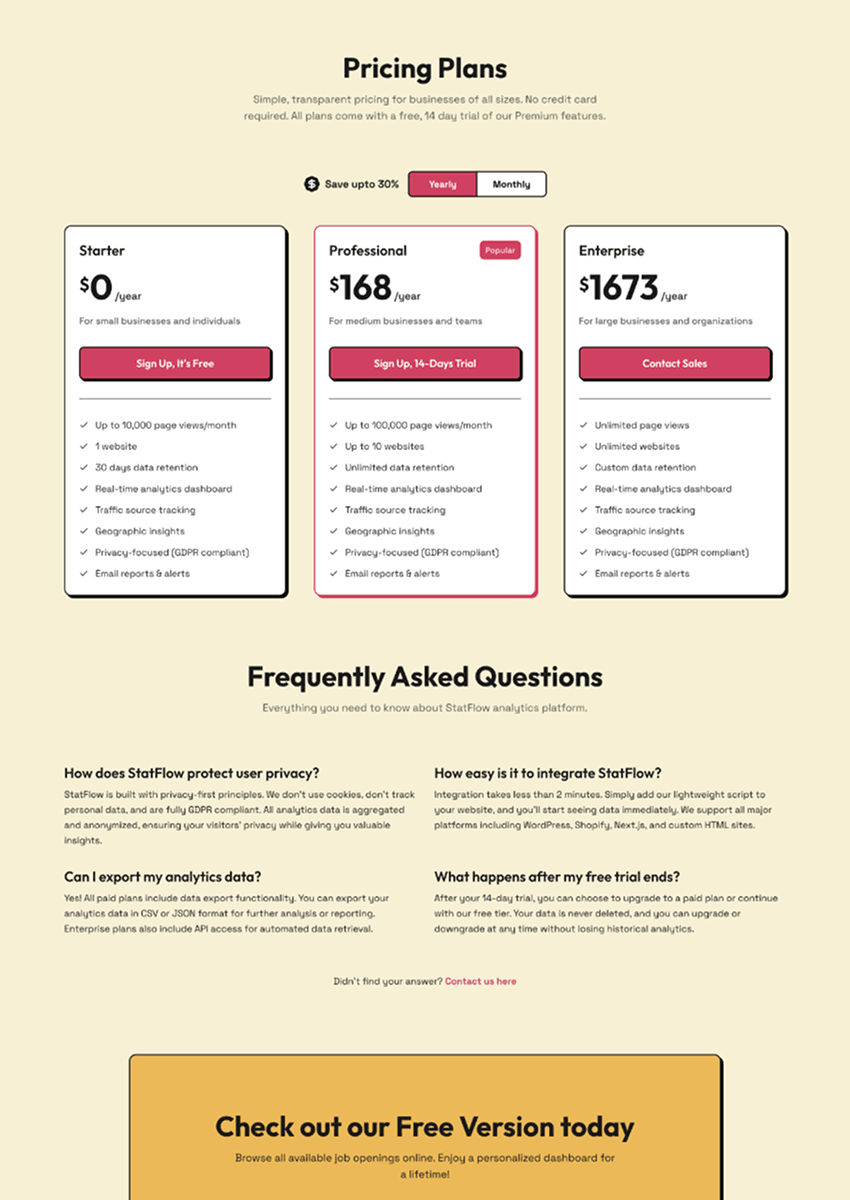Neoflux | Multi-page SaaS template preview 3